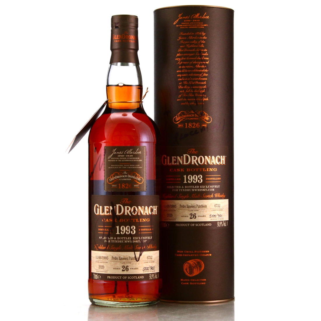 Glendronach 1993 Single PX Puncheon 26 Year Old #6732 / Signed - Charity Lot