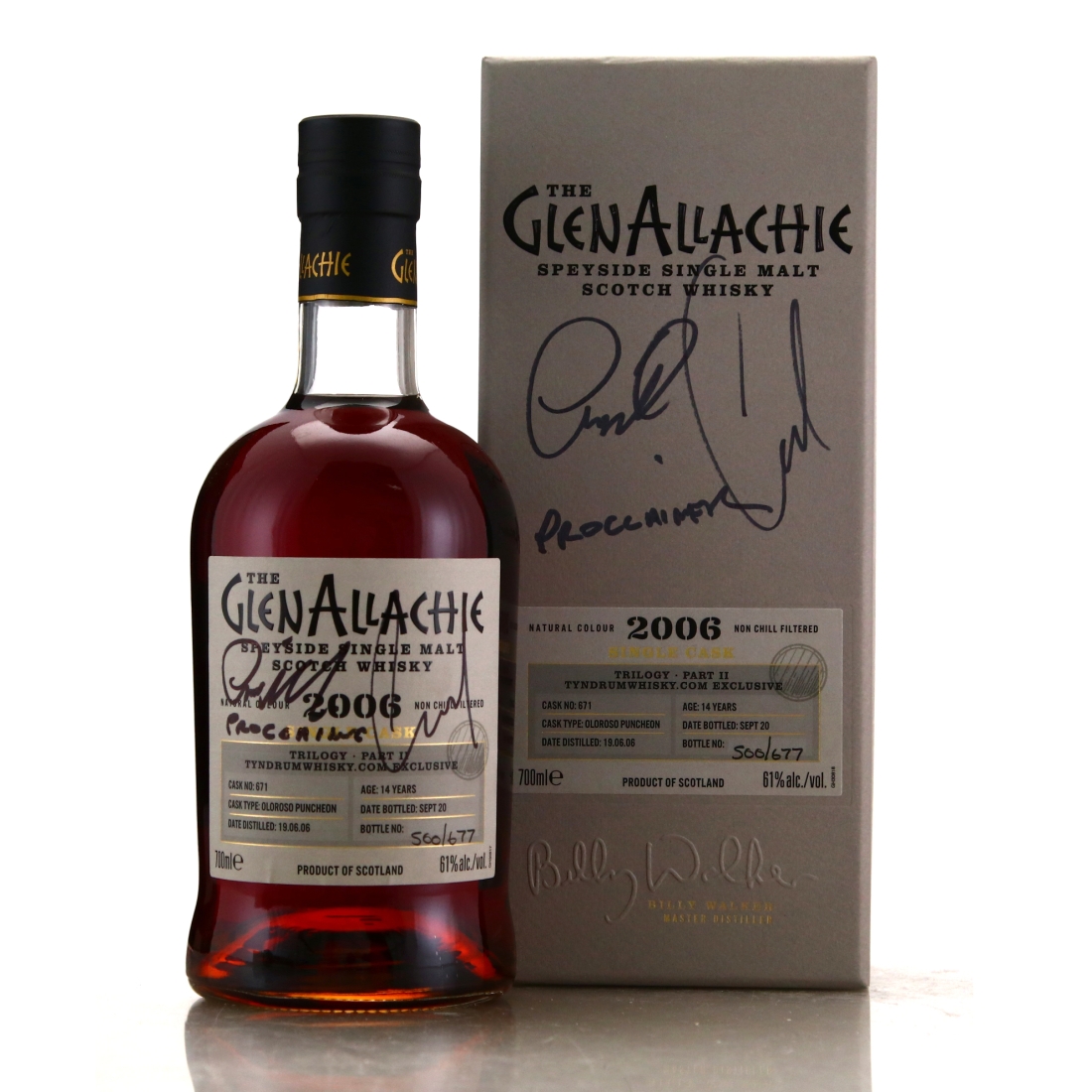 Glenallachie 2006 Single Oloroso Cask 14 Year Old #671 / Tyndrum Whisky Trilogy Part II - Signed Charity Lot