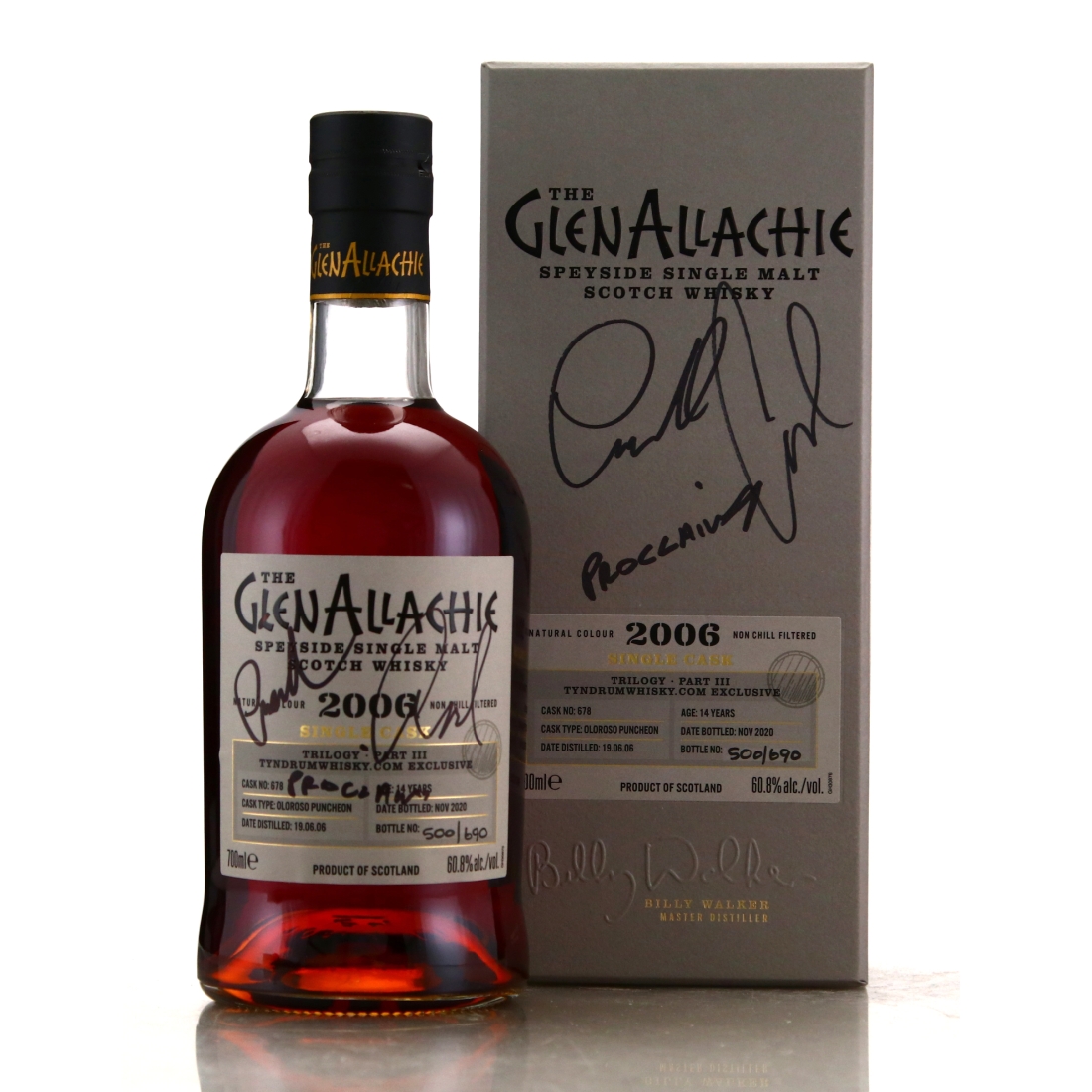 Glenallachie 2006 Single Oloroso Cask 14 Year Old #678 / Tyndrum Whisky Trilogy Part III - Signed Charity Lot