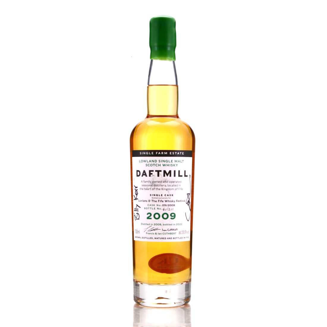 Daftmill 2009 Single Bourbon Cask #31 / Luvians - Signed