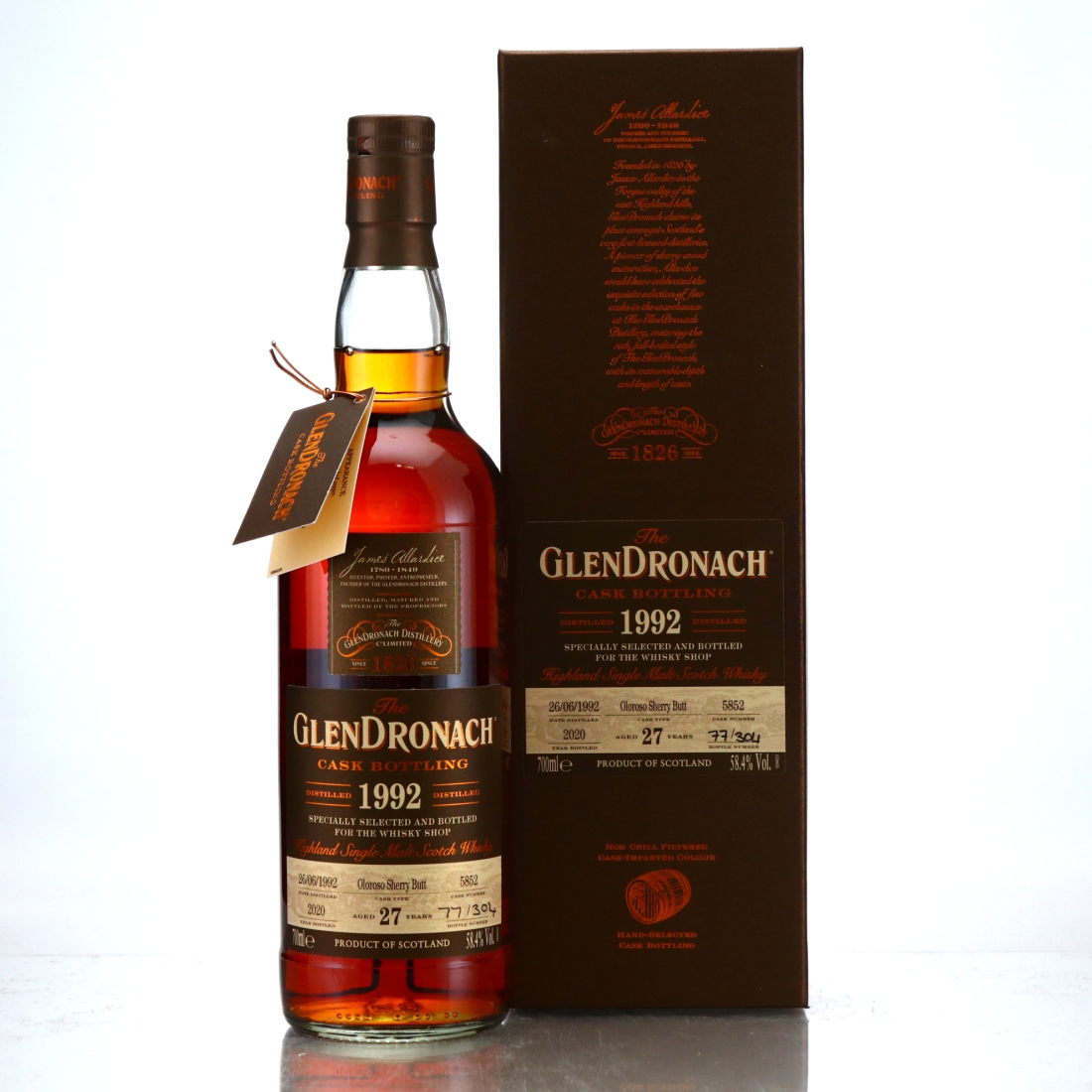Glendronach 1992 Single Sherry Butt 27 Year Old #5852 / TWS