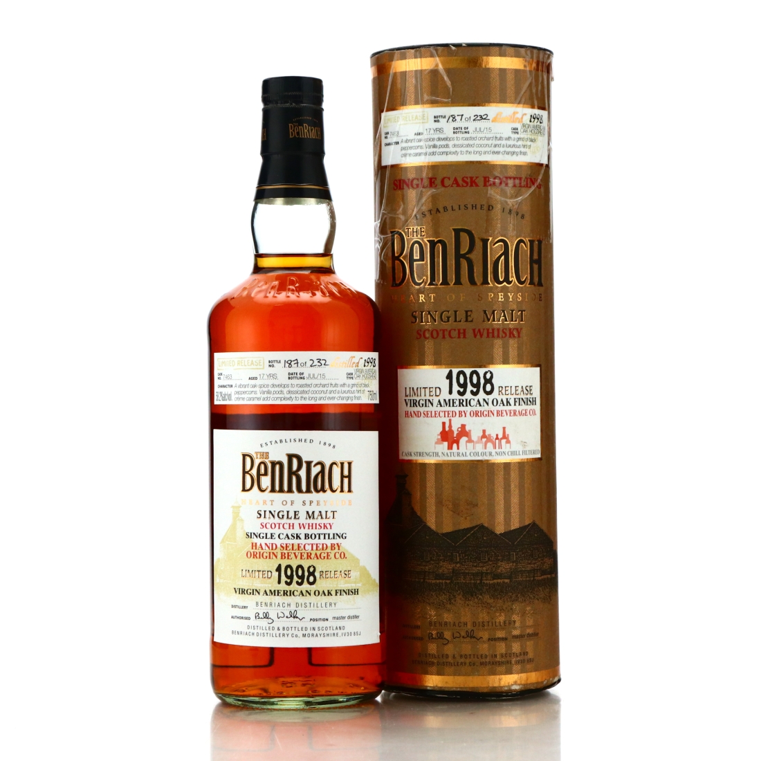 Benriach 1998 Single Virgin Oak Cask 17 Year Old #7463 75cl / Origin Beverage Co
