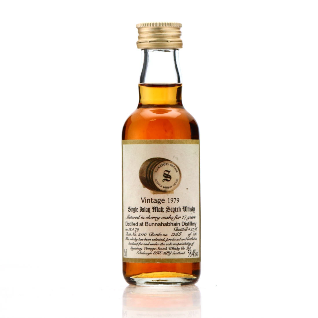 Bunnahabhain 1979 Signatory Vintage 17 Year Old Miniature