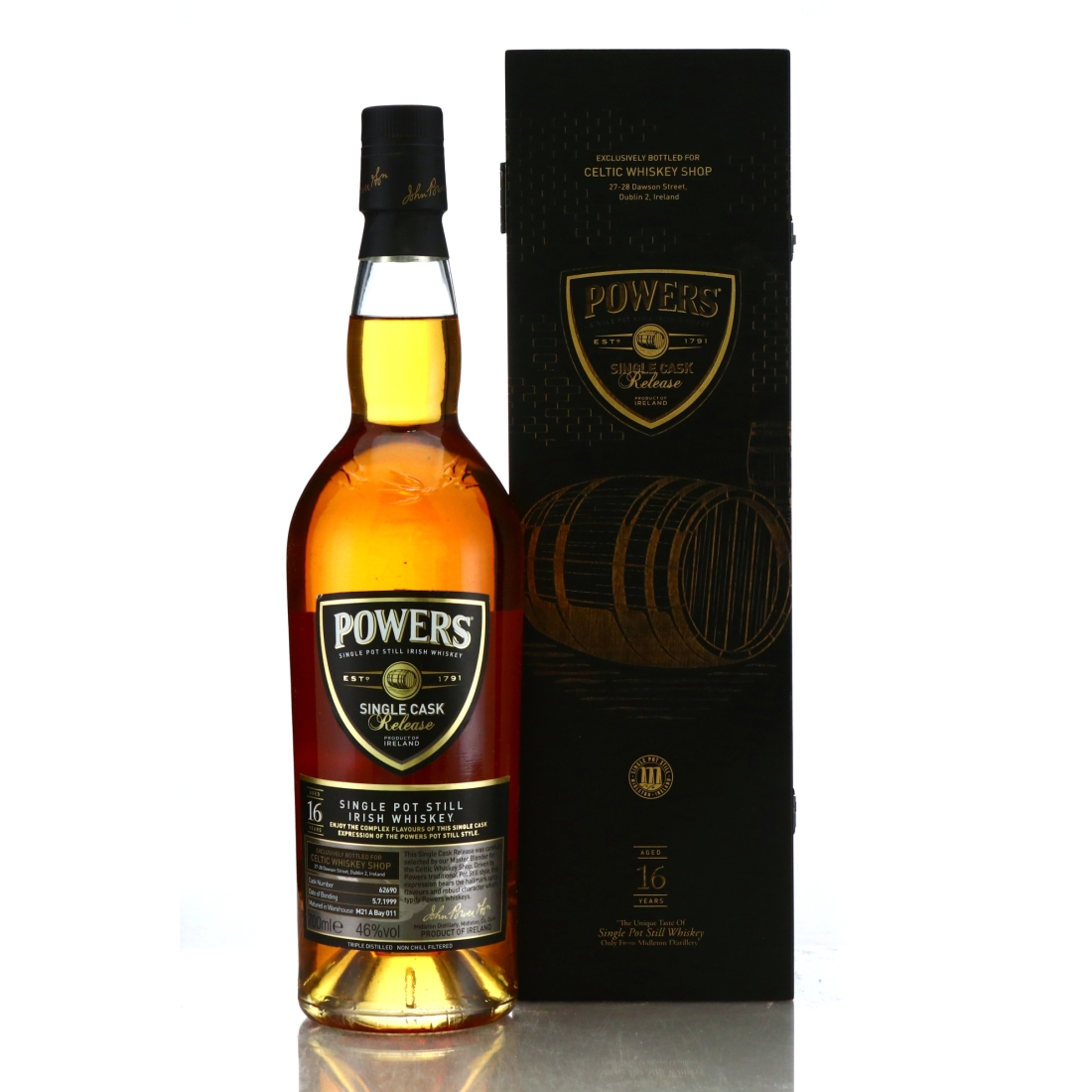Powers 1999 Single Cask 16 Year Old #62690 / Celtic Whiskey Shop