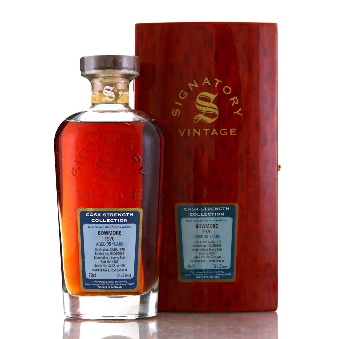 Bowmore 1970 Signatory Vintage 35 Year Old Cask Strength