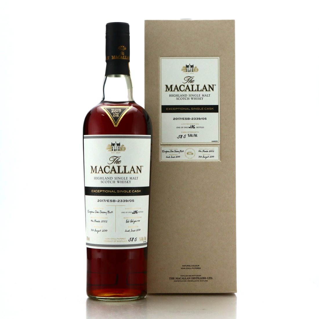 Macallan 2002 Exceptional Cask #2339-05 / 2017 Release