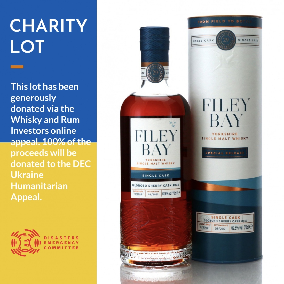 Filey Bay 2016 Single Oloroso Cask #147 - WARI Charity Lot