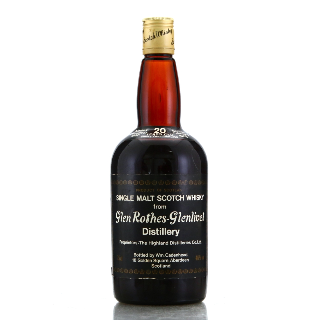 Glenrothes 1967 Cadenhead's 20 Year Old Sherry Wood