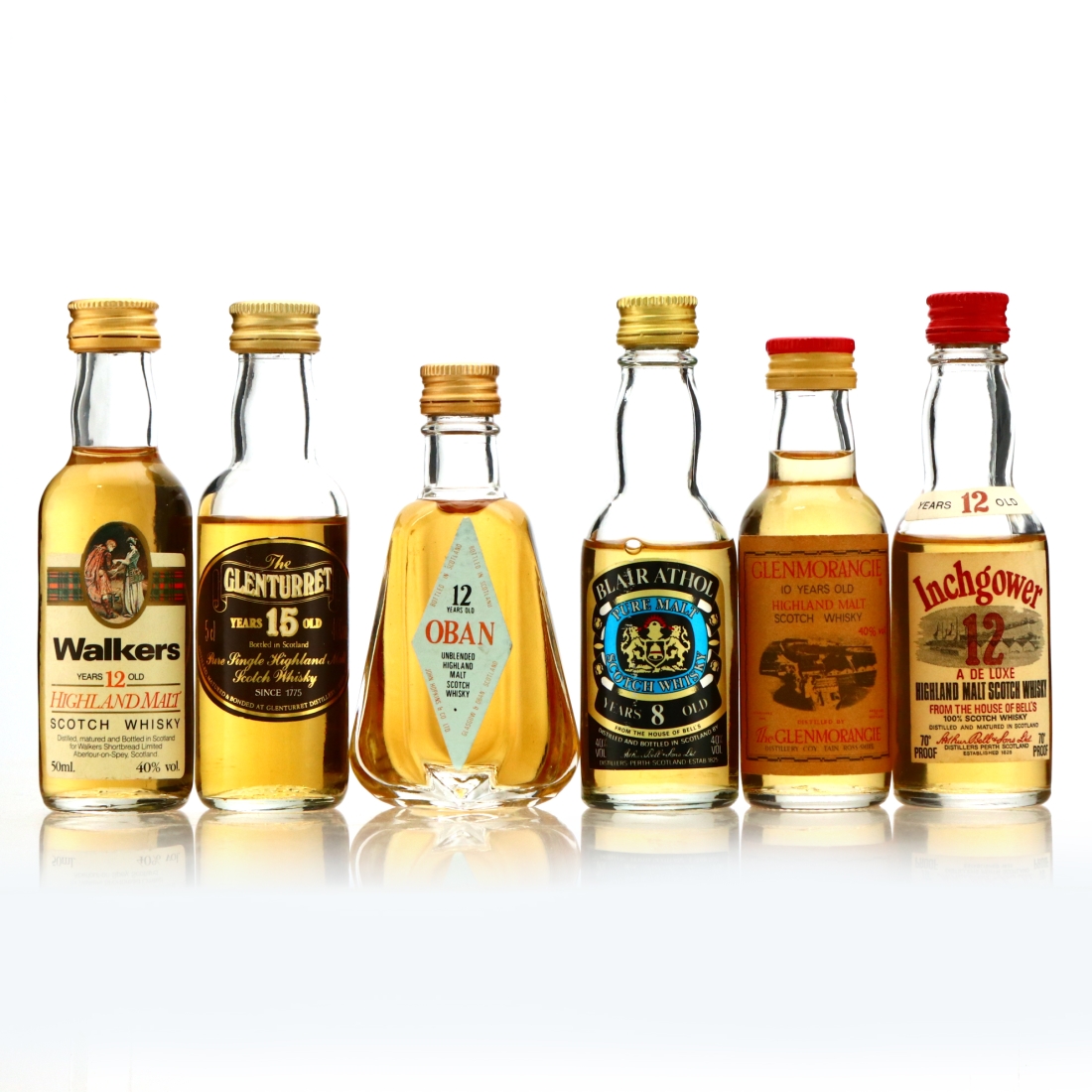 Highland Miniatures x 6 / Includes Glenturret 15 Years Old