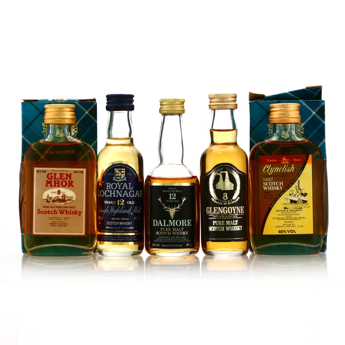 Highland Miniatures x 5 / Includes Dalmore 12 Years Old