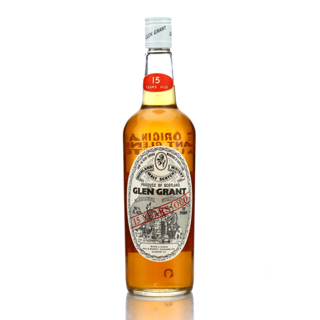 Glen Grant 15 Year Old Hall and Bramley 1970s