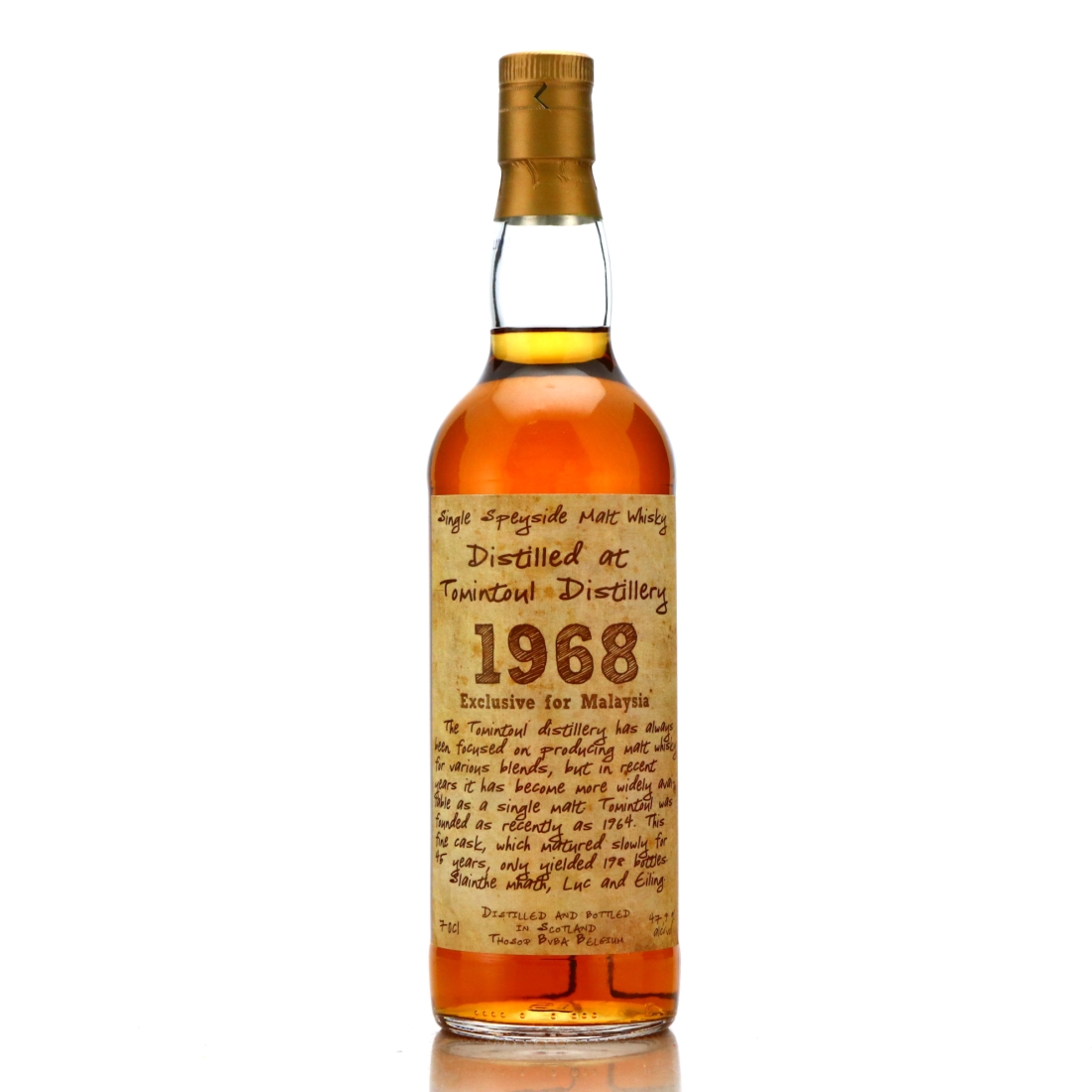 Tomintoul 1968 Thosop 45 Year Old / Malaysia