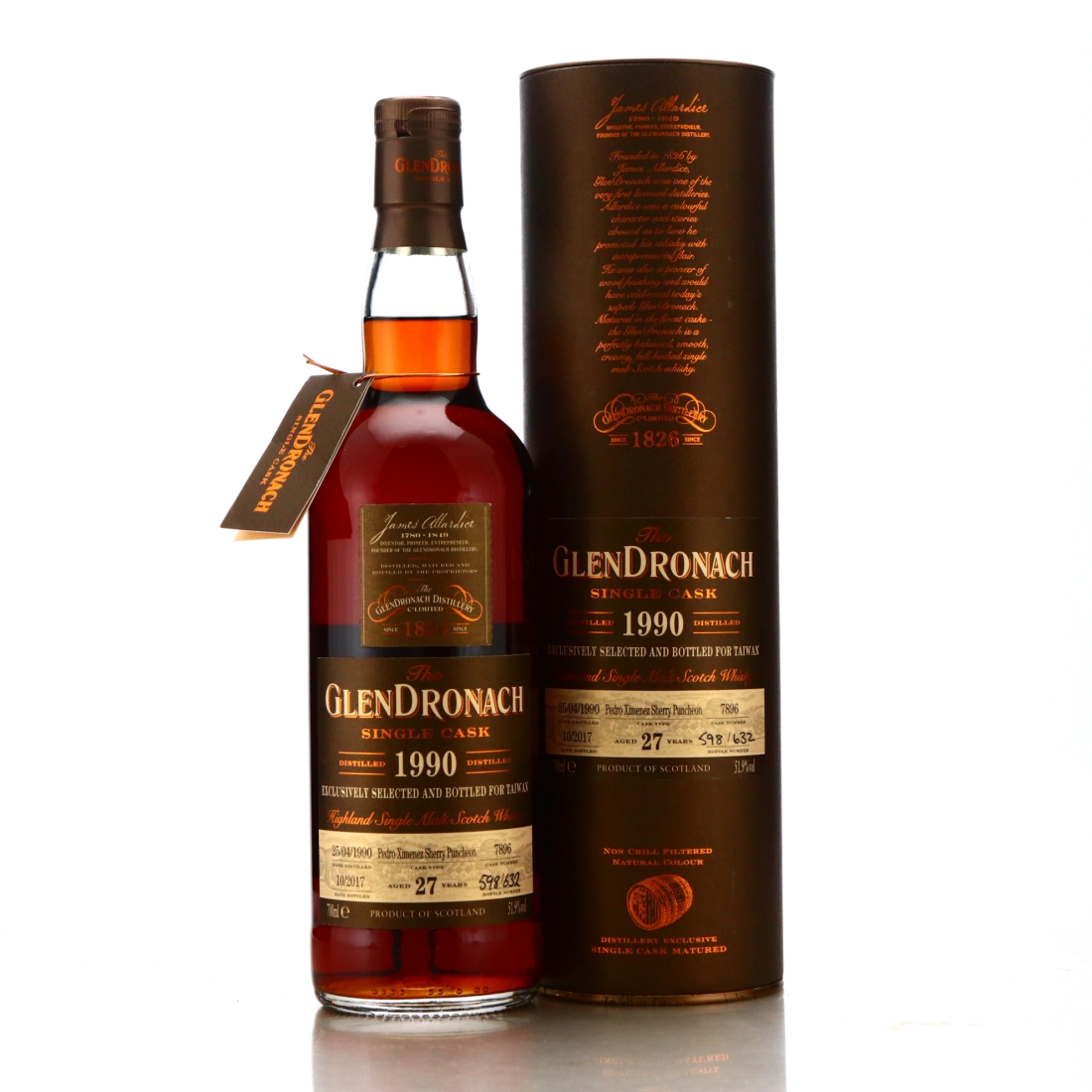 Glendronach 1990 Single PX Cask 27 Year Old #7896