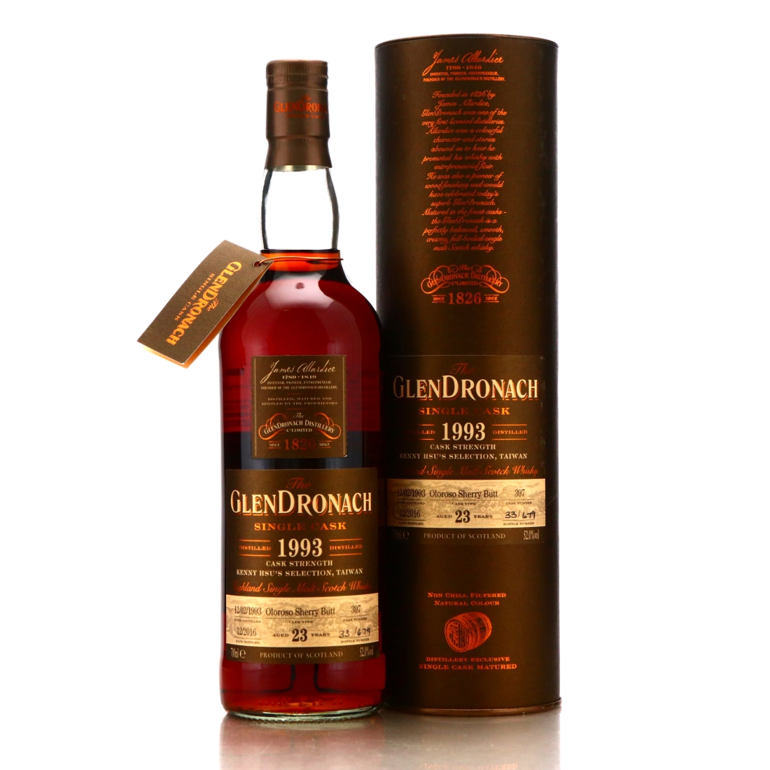Glendronach 1993 Single Oloroso Cask 23 Year Old #397 / Taiwan