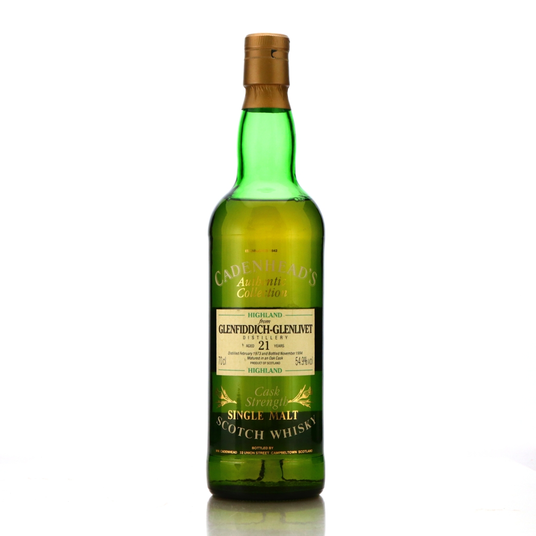 Glenfiddich 1973 Cadenhead's 21 Year Old