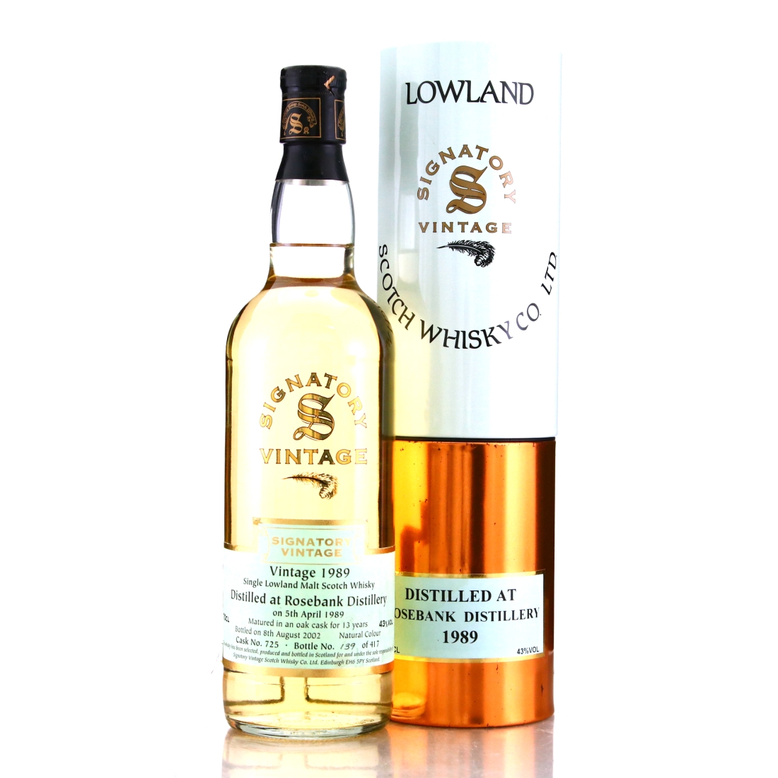 Rosebank 1989 Signatory Vintage 13 Year Old
