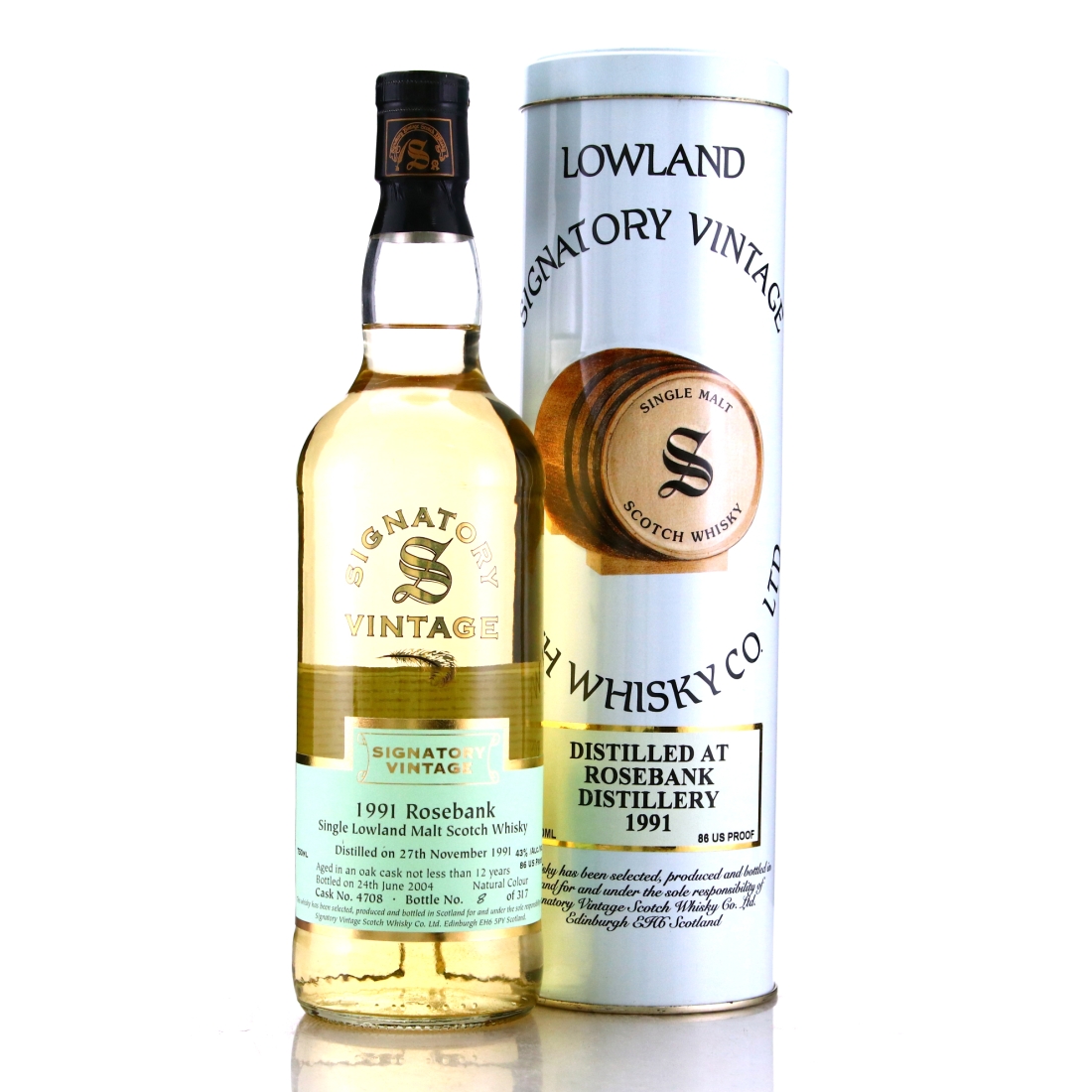 Rosebank 1991 Signatory Vintage 12 Year Old 75cl / US Import