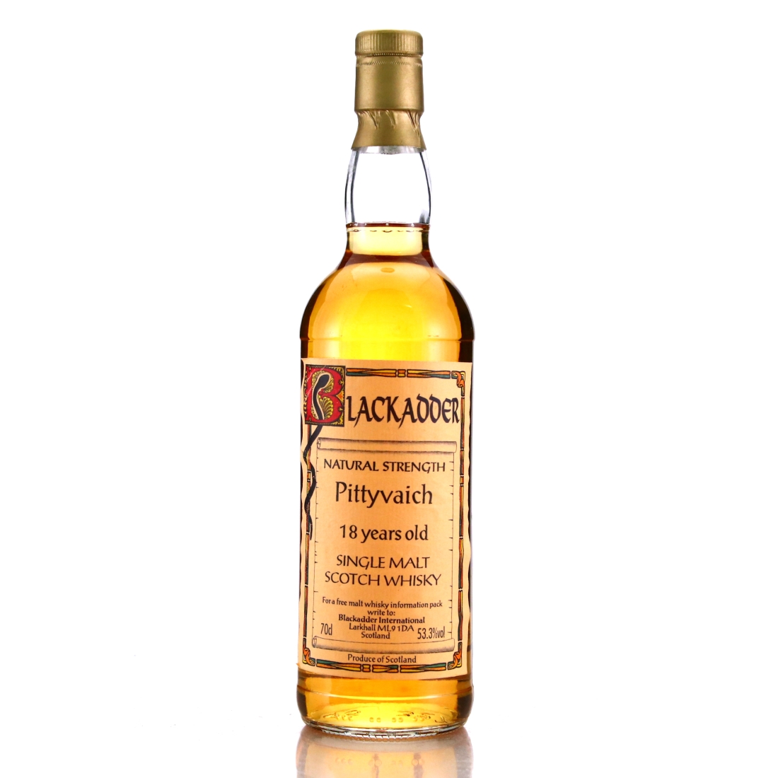 Pittyvaich 18 Year Old Blackadder Natural Strength