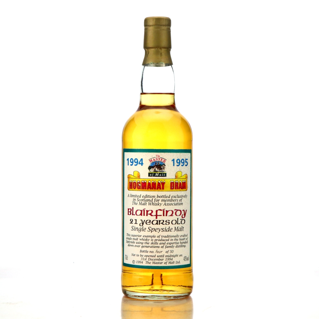 Glenfarclas 'Blairfindy' 21 Year Old Master of Malt Hogmanay Dram