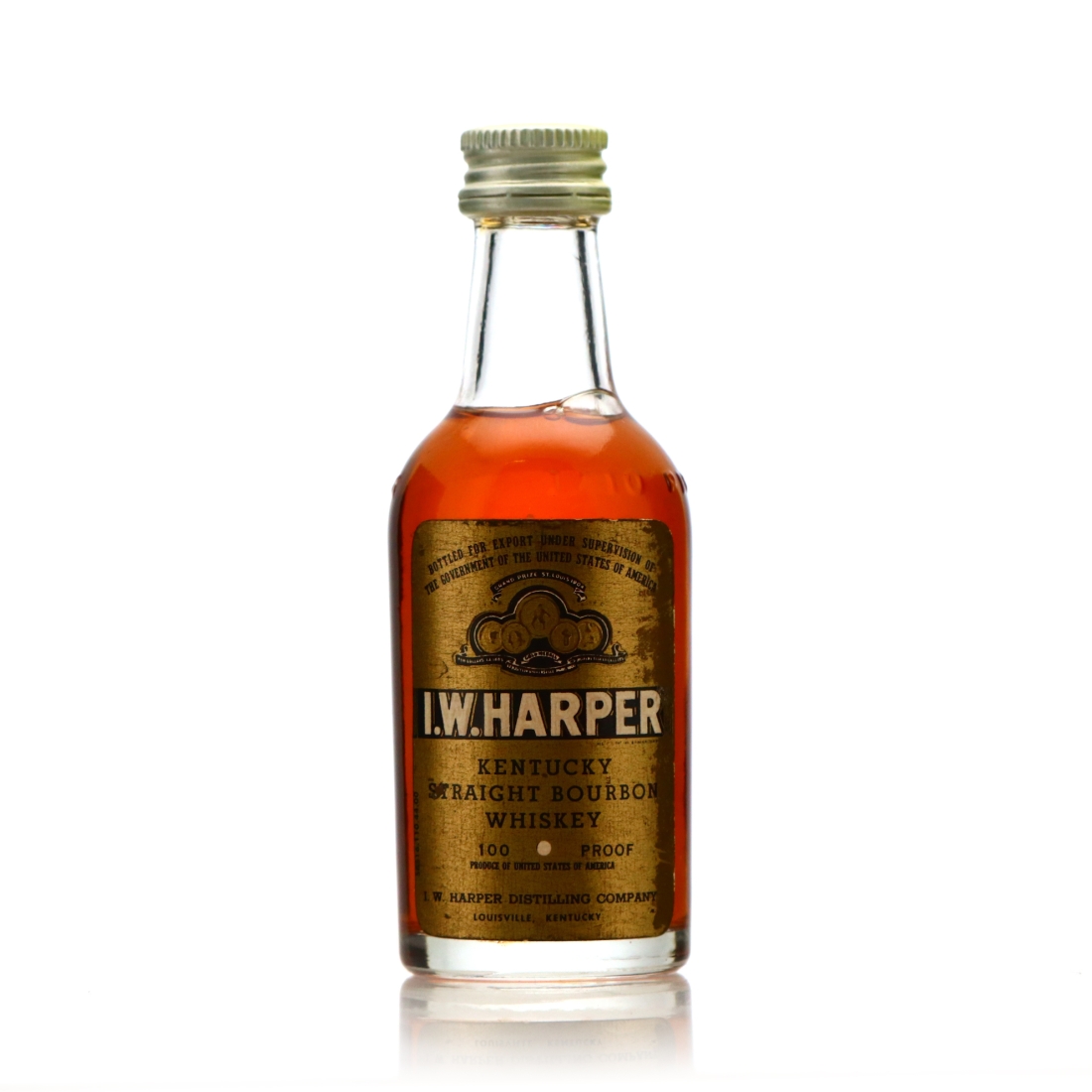 I.W. Harper Kentucky Straight Bourbon Miniature 1960s