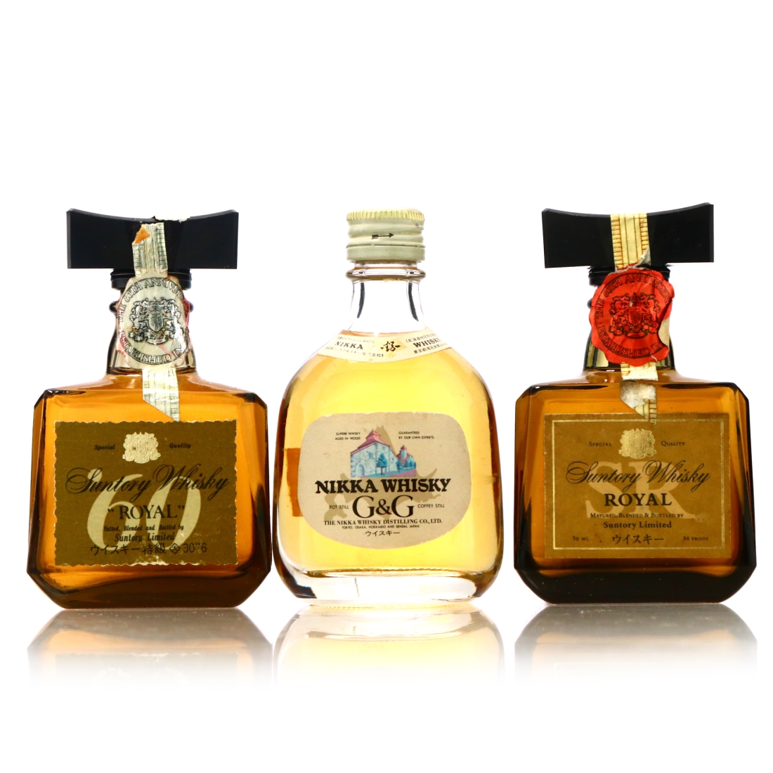 NIkka & Suntory Miniature x 3