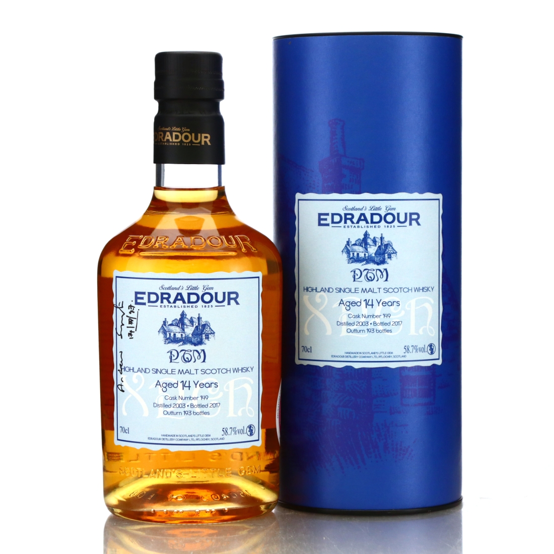 Edradour 2003 PTM Single ex-Port Ellen Cask 14 Year Old #149 / Signed