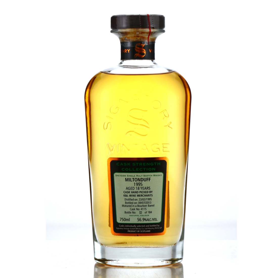 Miltonduff 1995 Signatory Vintage 18 Year Old 75cl / US Import