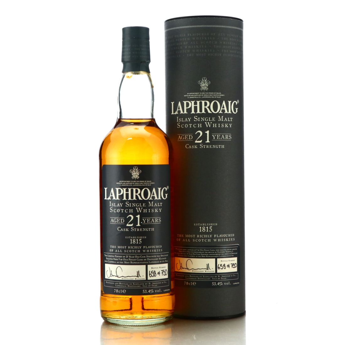 Laphroaig 21 Year Old Cask Strength / Heathrow Terminal 5 - Collection Only