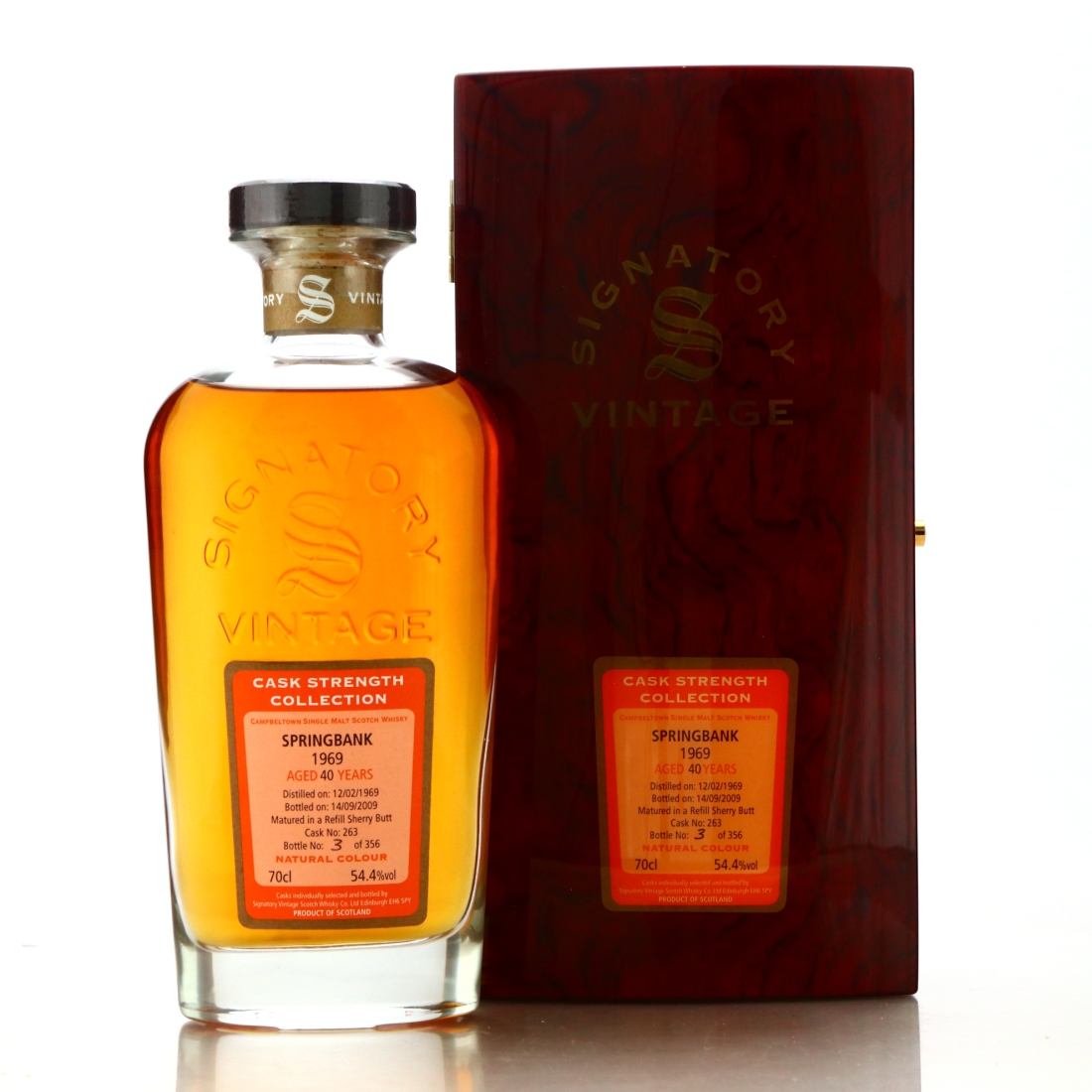 Springbank 1969 Signatory Vintage 40 Year Old Cask Strength / Bottle No.3