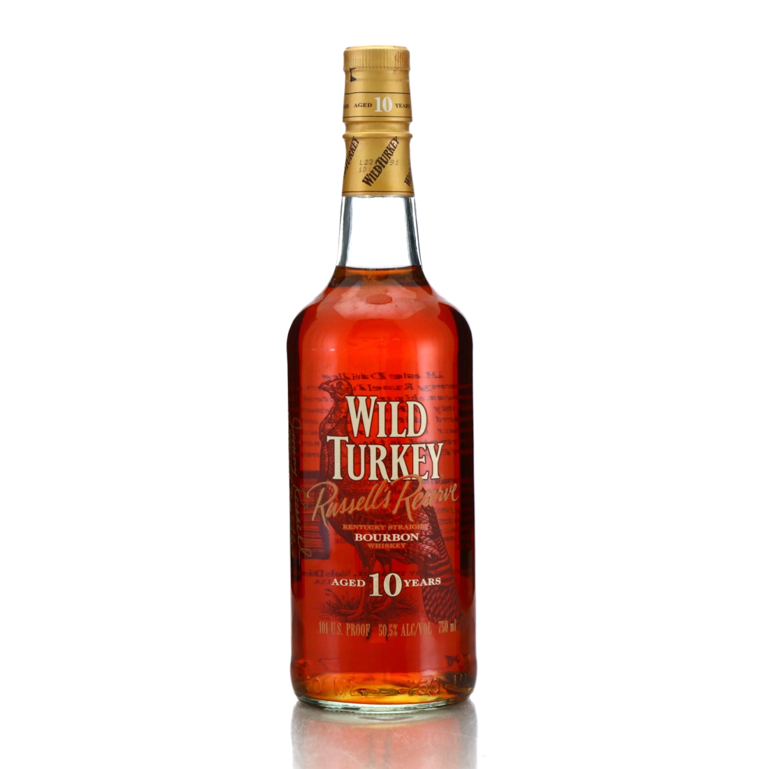 Wild Turkey 10 Year Old Russell's Reserve 101 Proof 1998 / Signed by Jimmy Russell