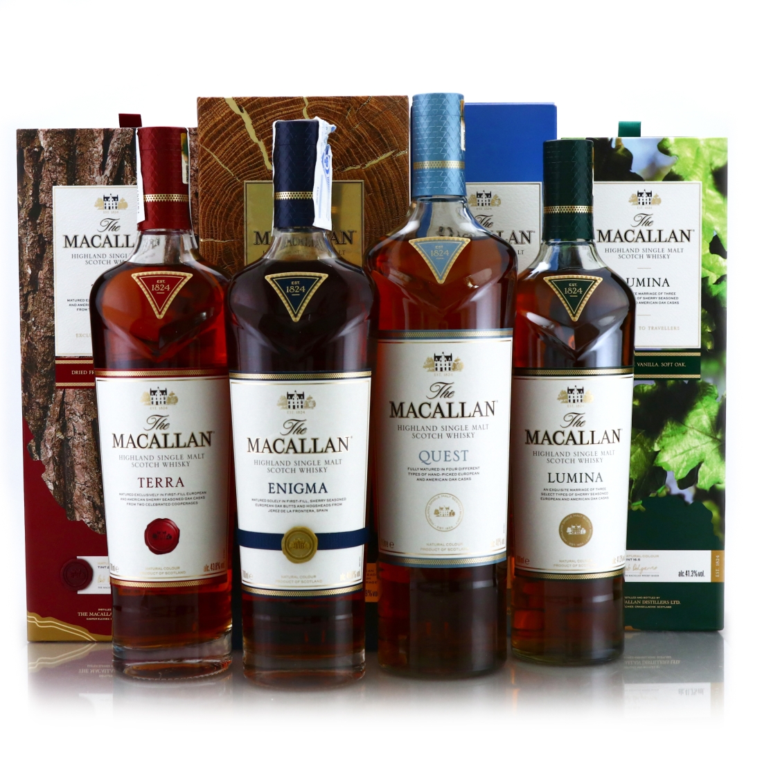 Macallan Quest Collection x 4 / Quest, Lumina, Terra, Enigma