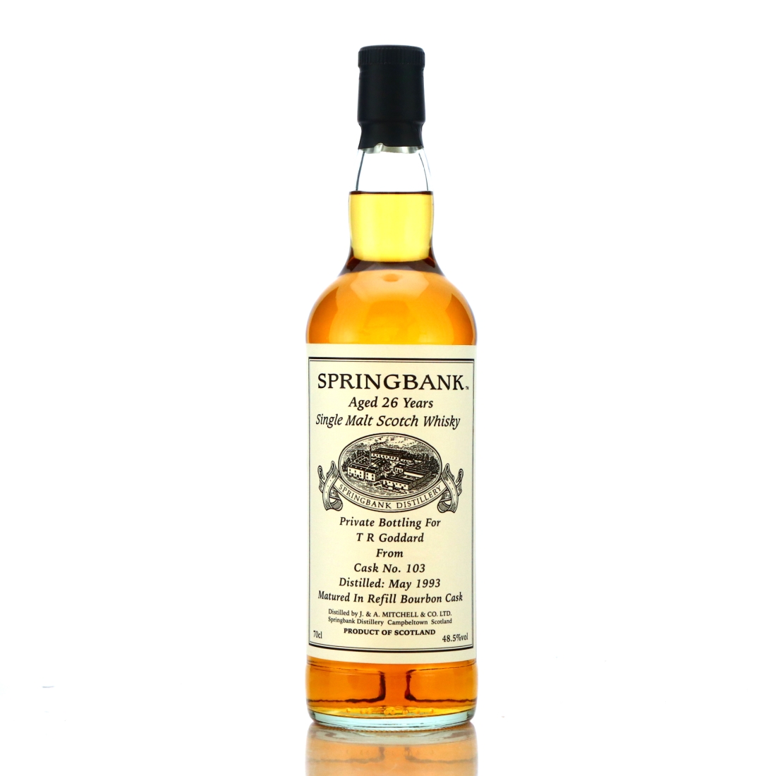 Springbank 1993 Private Bourbon Cask 26 Year Old #106 / T.R. Goddard
