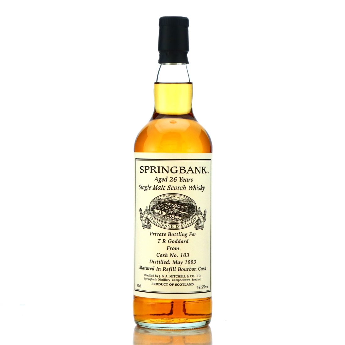 Springbank 1993 Private Bourbon Cask 26 Year Old #103 / T.R. Goddard