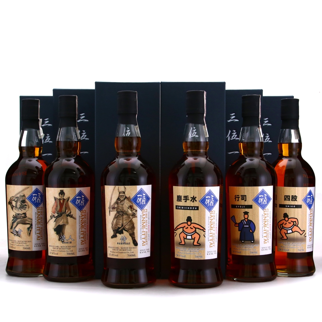 Sanmi-Ittai Pure Malt Single Sherry Casks #5015 & #5016 6 x 70cl / Jack Tar