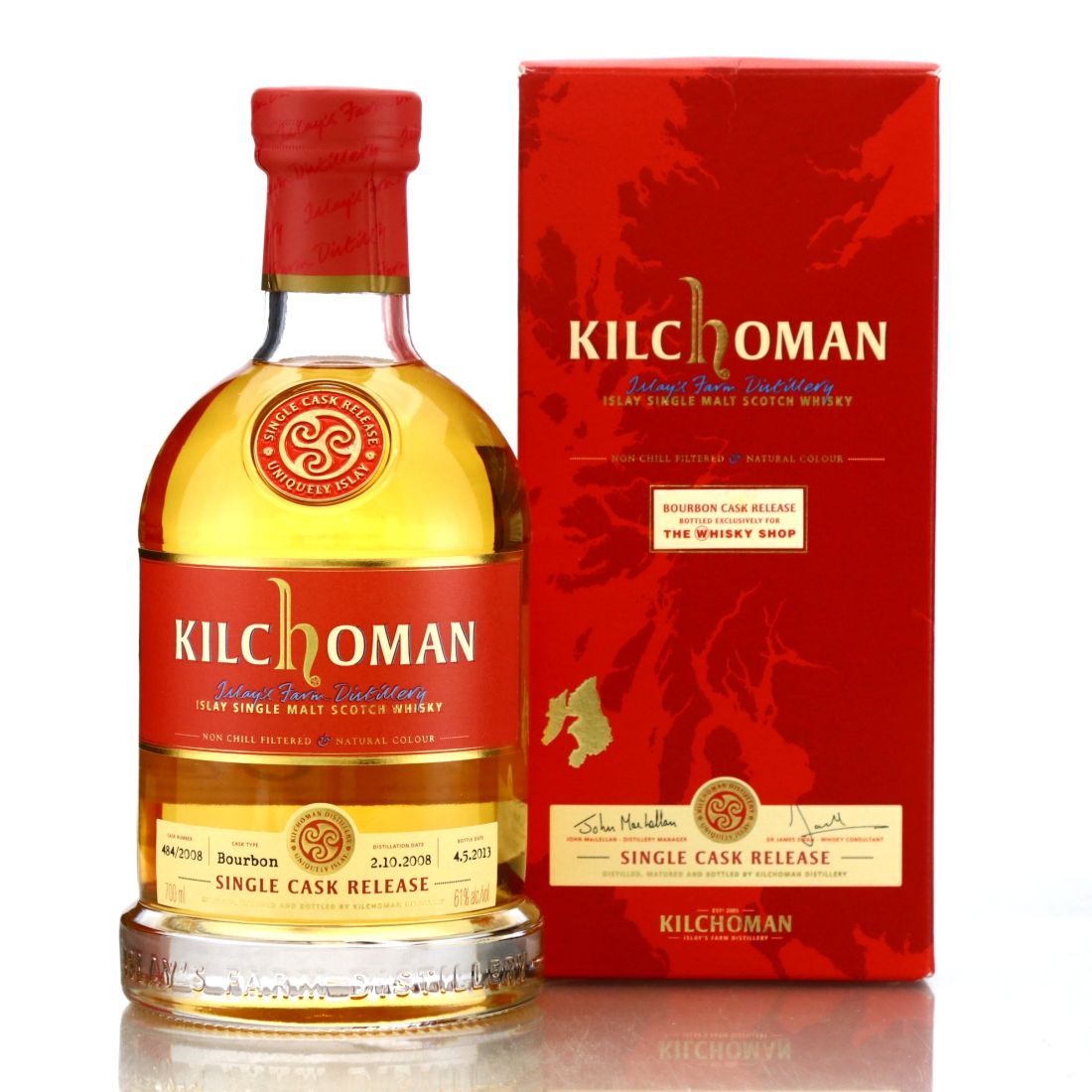 Kilchoman 2008 Single Bourbon Cask #484 / TWS