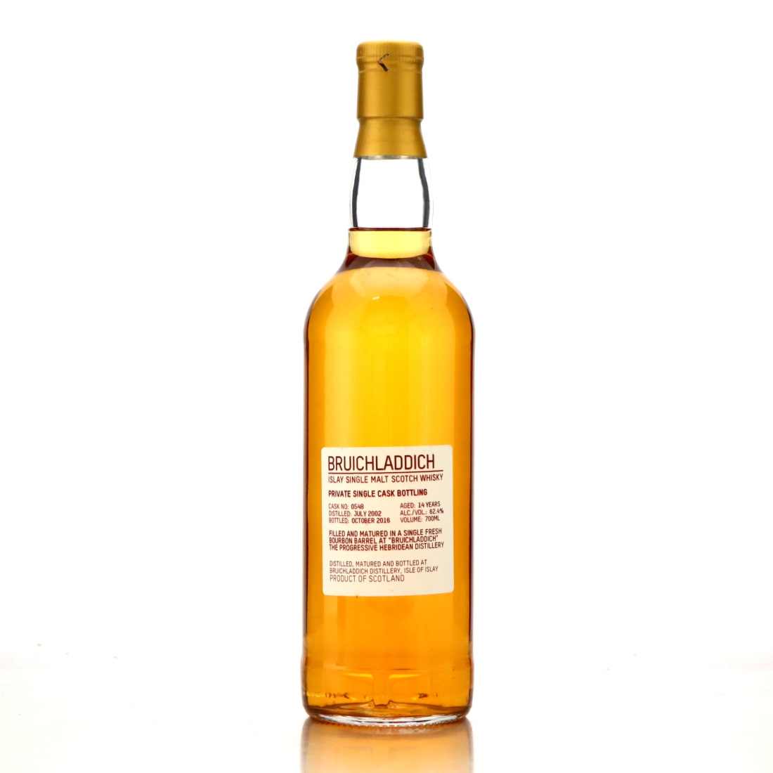 Bruichladdich 2002 Private Bourbon Cask 14 Year Old #548