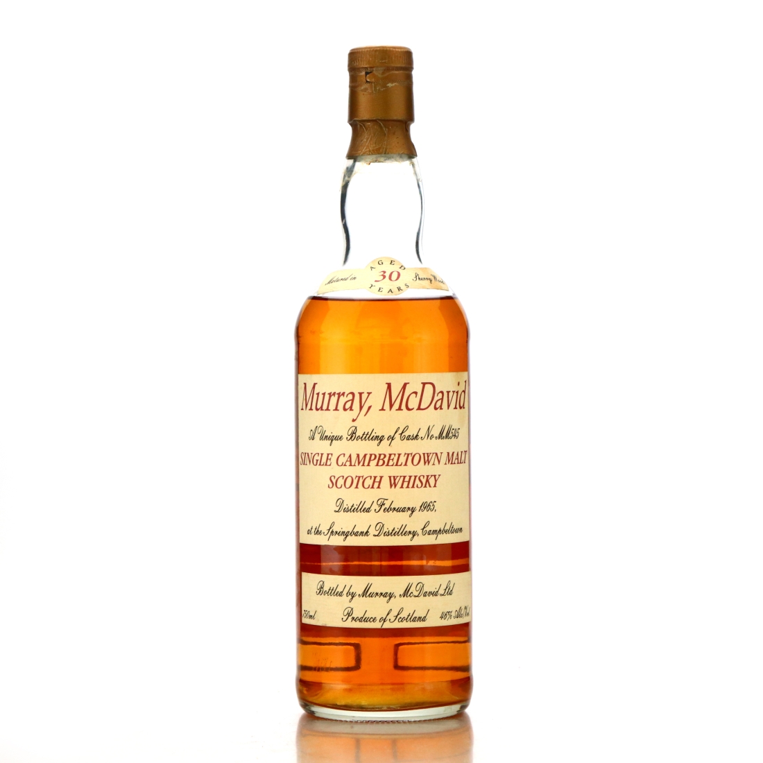 Springbank 1965 Murray McDavid 30 Year Old 75cl / US Import