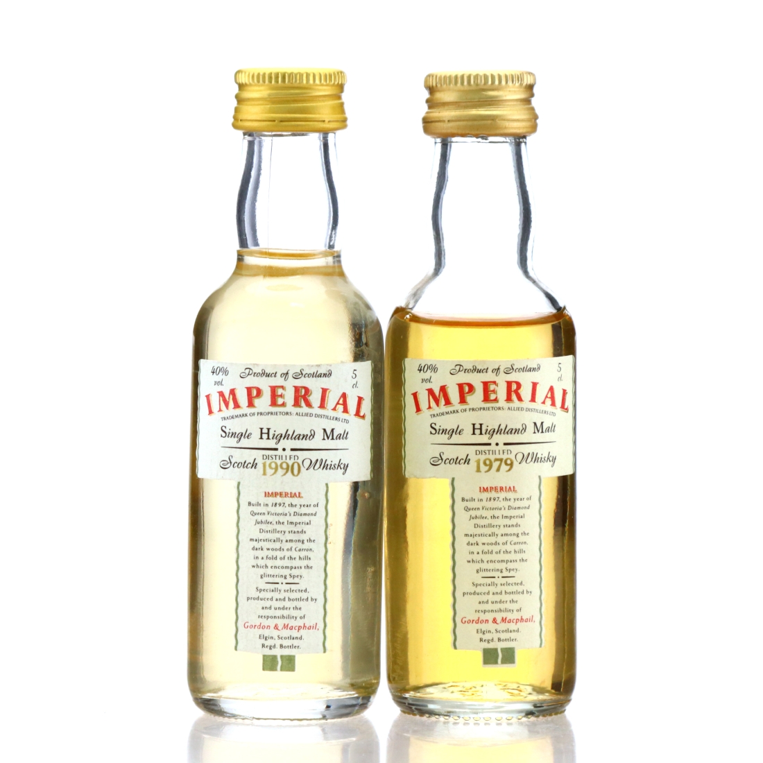 Imperial Gordon and Macphail Miniature x 2