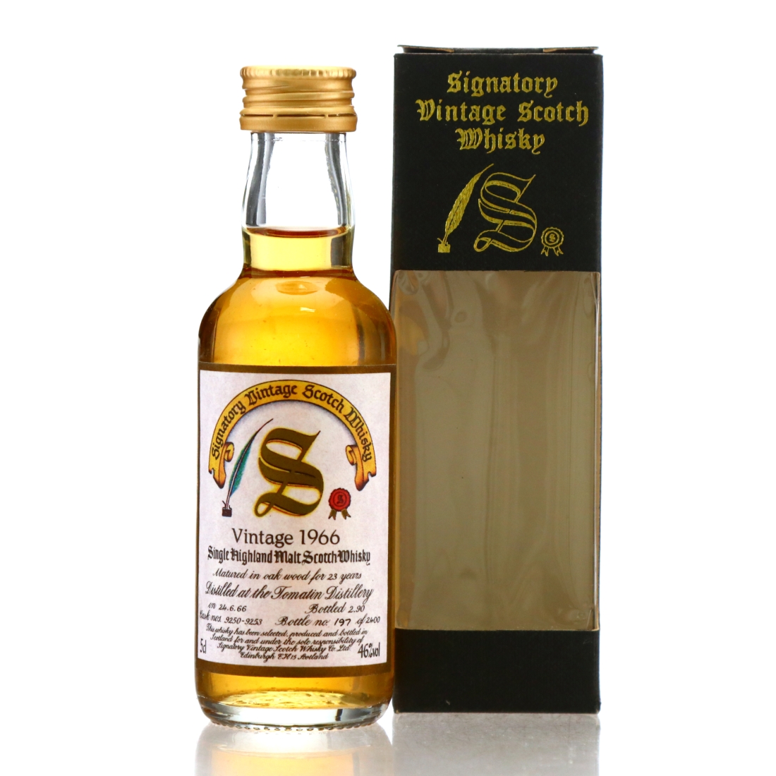 Tomatin 1966 Signatory Vintage 23 Year Old Miniature 5cl