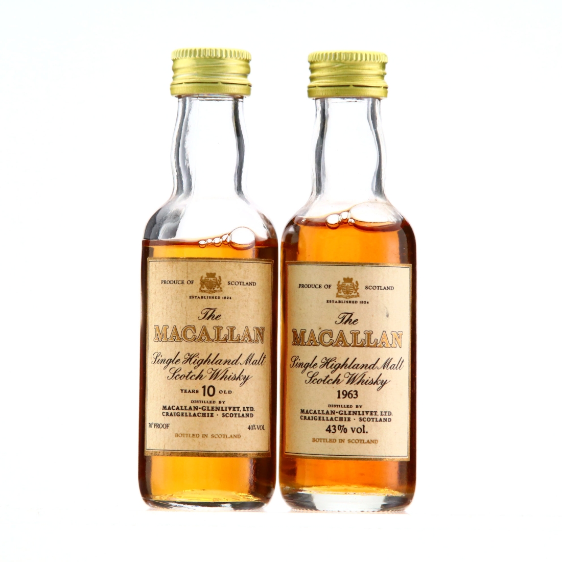 Macallan Miniature x 2 / includes 1963