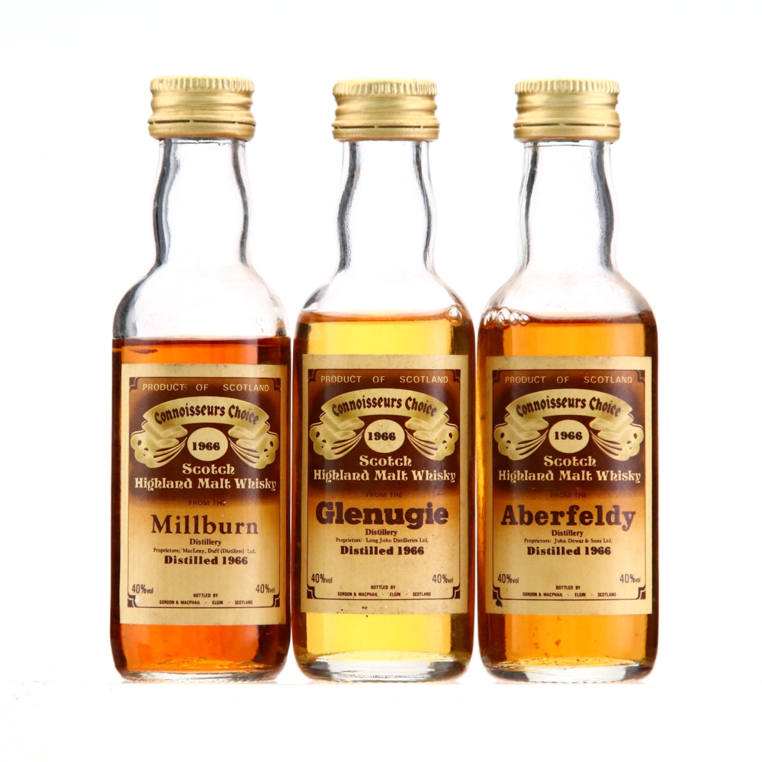 Gordon and MacPhail 1966 Miniature x 3
