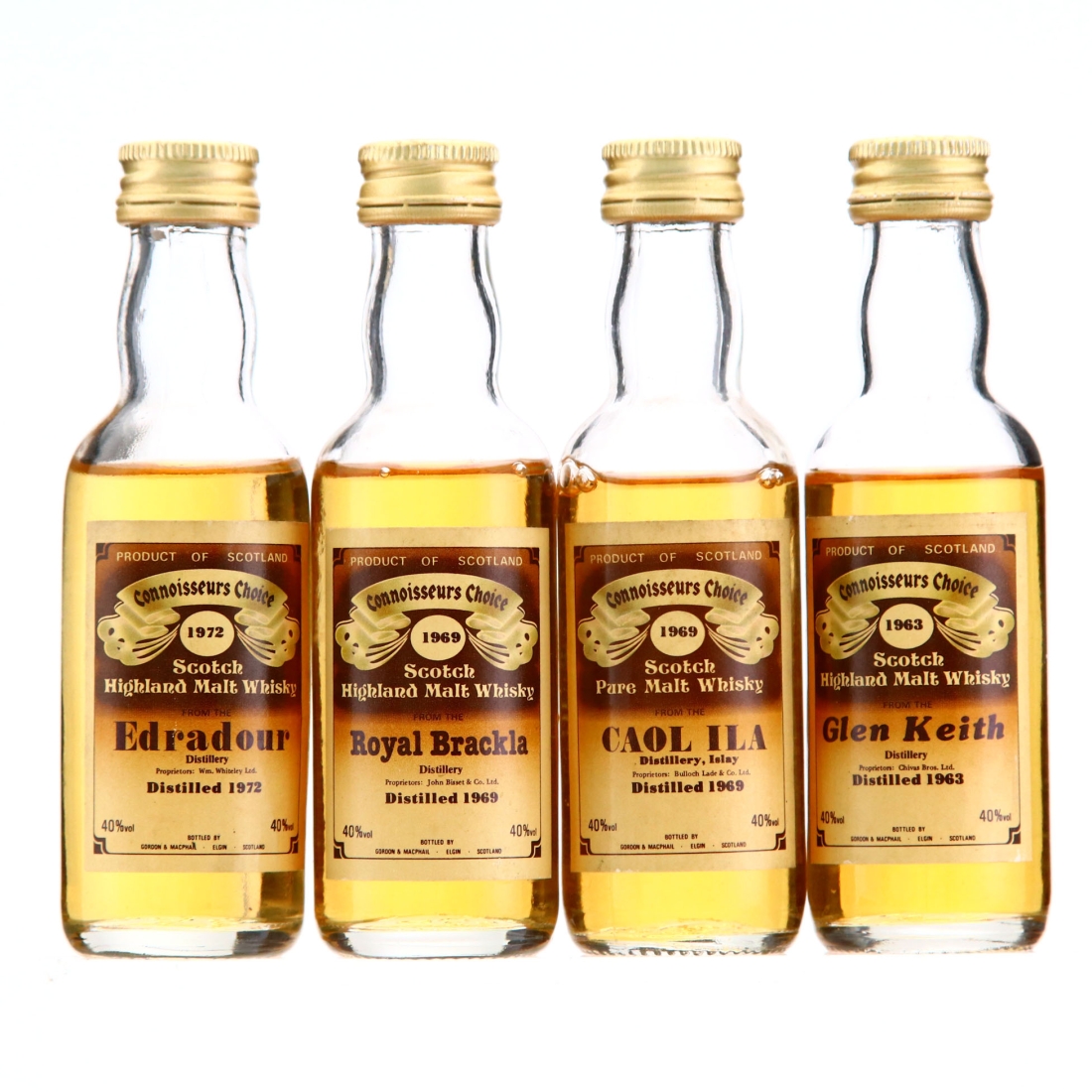 Gordon and MacPhail Miniature x 4