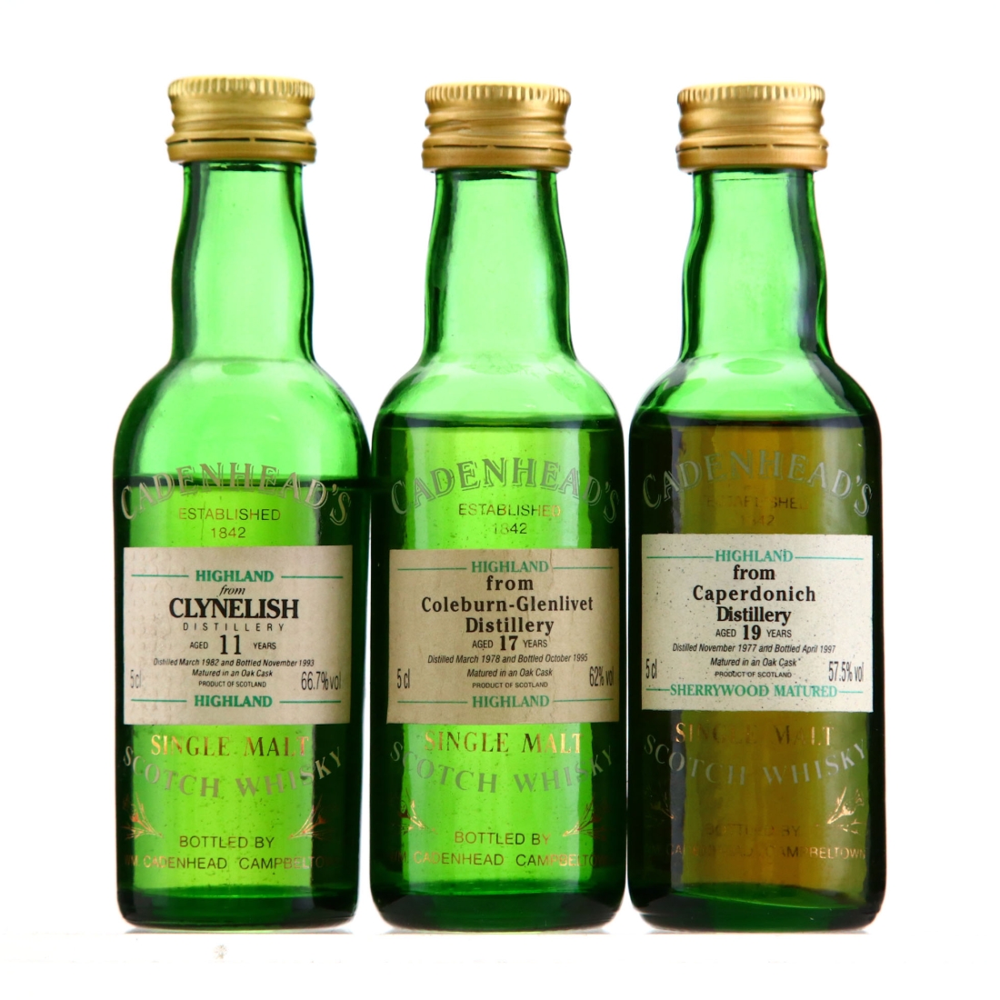 Cadenhead's Miniature x 3 / includes Caperdonich
