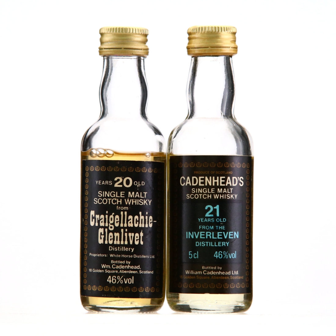 Cadenhead's Miniature x 2 / includes Inverleven