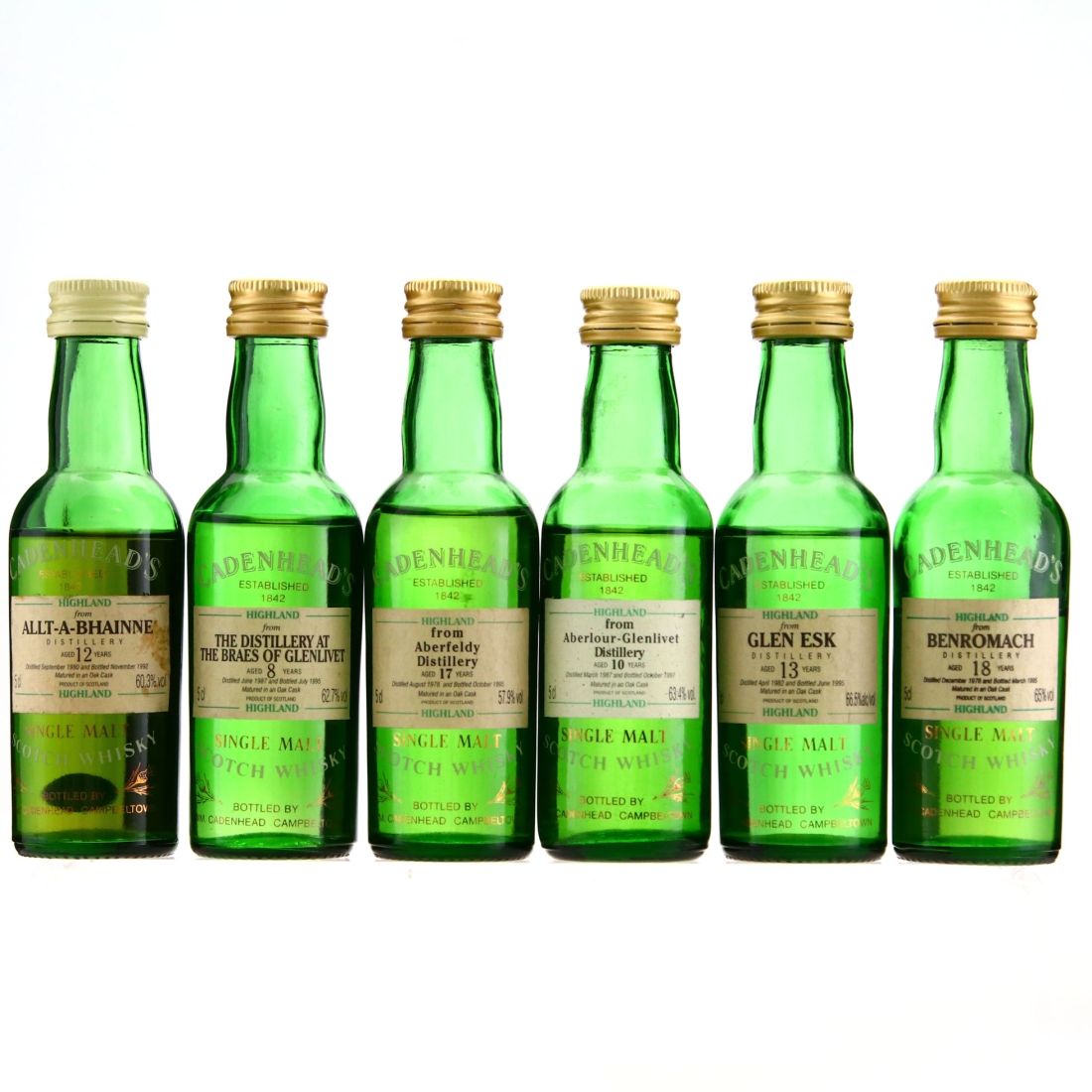 Cadenhead's Miniature x 6 / includes Glenesk