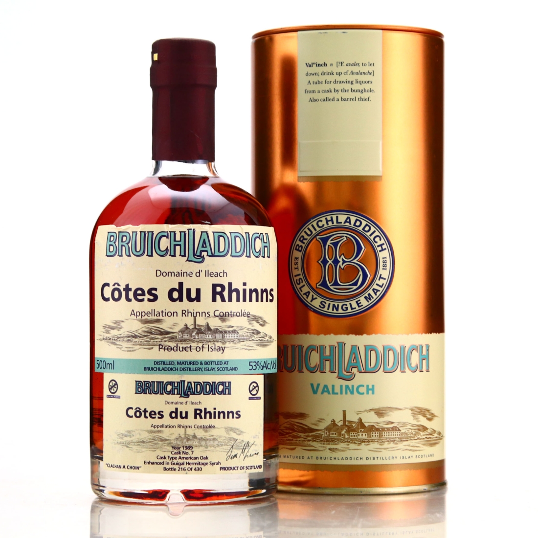 Bruichladdich 1989 Valinch 'Cotes du Rhinns' / Feis Ile 2006 - Signed