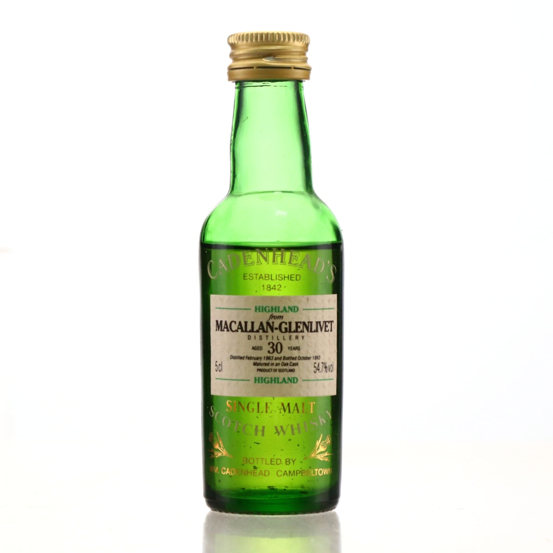 Macallan 1963 Cadenhead's 30 Year Old Miniature