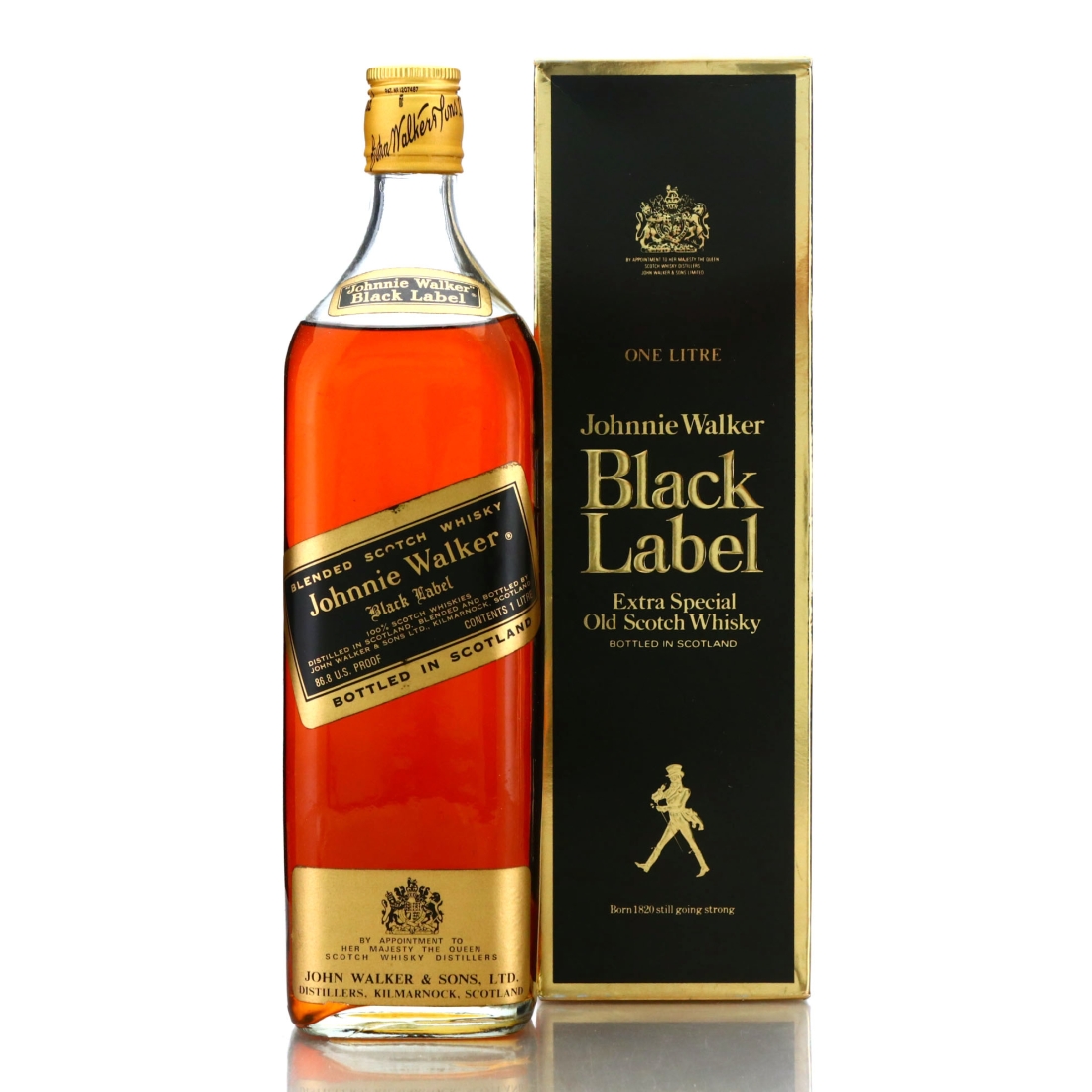 Johnnie Walker Black Label 1 Litre 1970s / US Import