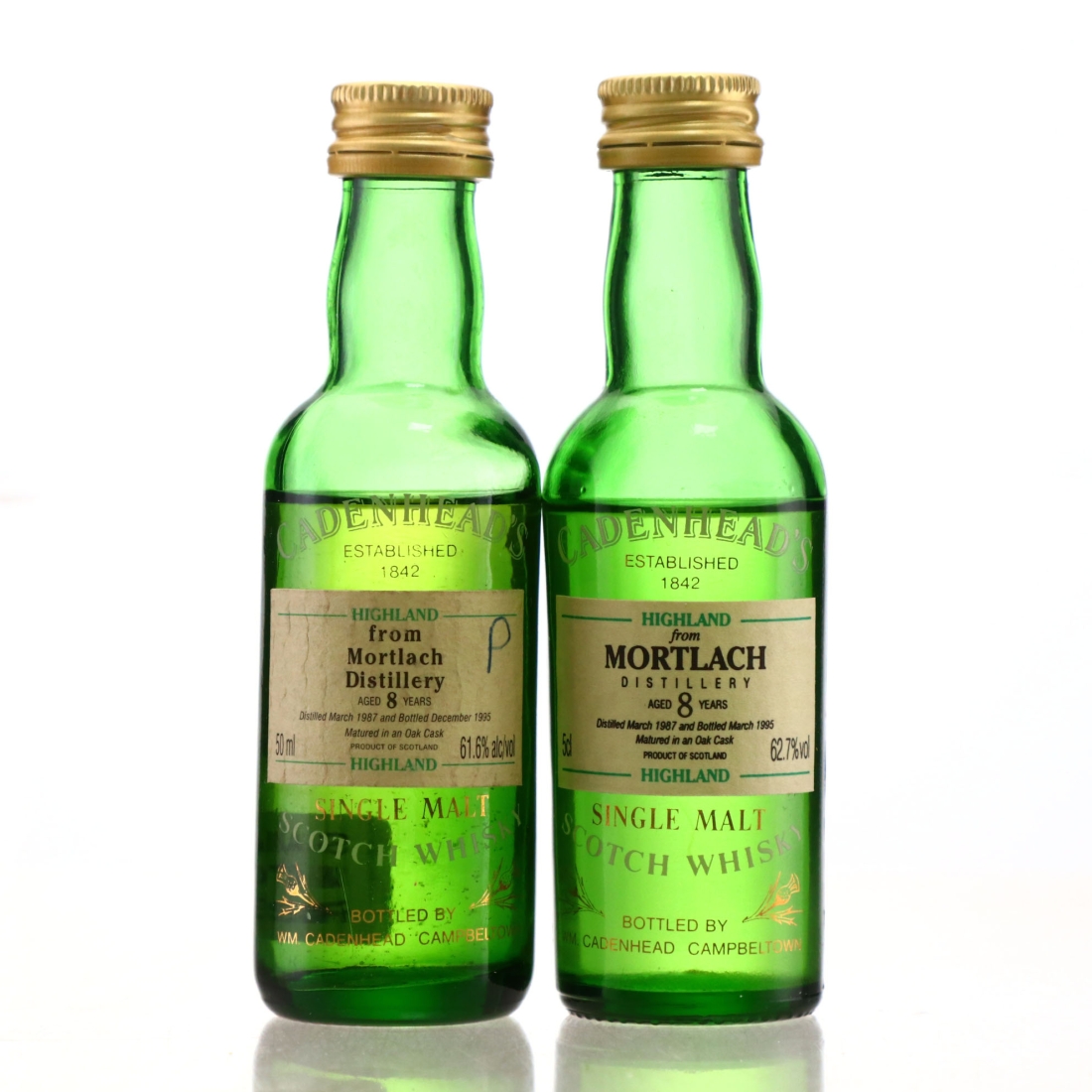 Mortlach Cadenhead's Miniature x 2