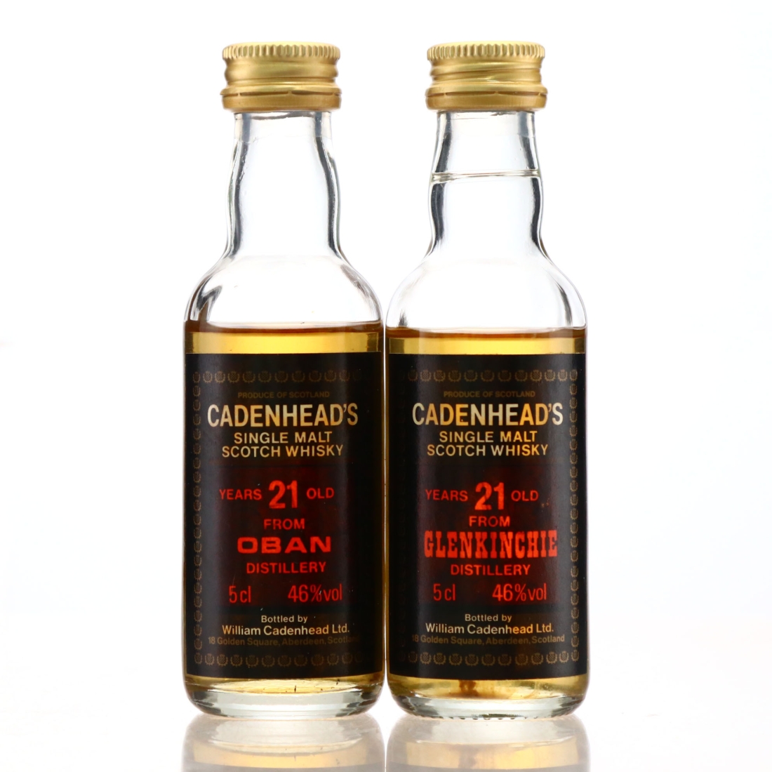 Glenkinchie & Oban Cadenhead's Miniature x 2